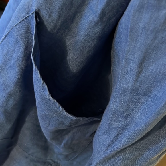 For Cynthia Royal Blue Linen Tunic - Picture 4 of 9